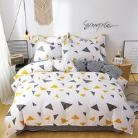 Triangle pattern Duvet Cover - 3 Piece Bedding Set (with Corner Ties)Quilt cover 230cm x 230cm, pillowcase 51 x 92cm thumbnail