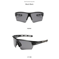 2 pcs Outdoor Sports Sunglasses - UV Protection HD Lenses for Cycling, Boating, Fishing（Black frame black gray film） thumbnail