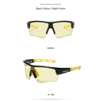 2 pcs Outdoor Sports Sunglasses - UV Protection HD Lenses for Cycling, Boating, Fishing(Black and yellow frame night vision film) thumbnail