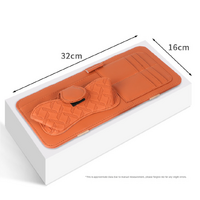 Brown Car Organizer - Sun Visor Clip with Sunglasses Holder, Card Holder, Cash Pocket thumbnail