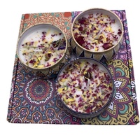 Small Scented Candle Set - 4 Soy Wax Candles, Travel Candle Set (Peony) thumbnail