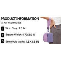 Black Stylish Mini Wristlet Wallet - Nylon, Multi-Compartment Design thumbnail