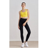 Size XL Yellow Cross-Back Yoga Sports Bra for Women - High Support & Shockproof Fitness Bra thumbnail
