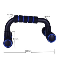 Black And Blue Push-Up Support Brackets for Home Fitness - Stability Bars for Upper Body Training thumbnail