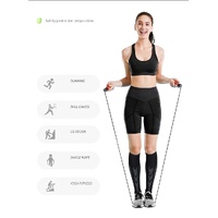 Size L 1 Pair Black Compression Calf Sleeves for Sports - Adjustable Support for Running, Soccer, Hiking & More thumbnail