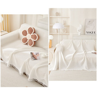 180*340CM Light Brown Premium Polyester Sofa Throw Blanket, Multi-Seasonal Use, Sofa Protector thumbnail