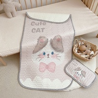 Cute Cat Pattern 2 Piece Set Kids Cooling Pad Set - 60x120cm Cartoon Latex Mattress Protector,  Pillow thumbnail