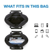Black Stylish and Practical Water-Resistant Tote Bag for Daily Use & Yoga – Spacious with Convenient Compartments thumbnail