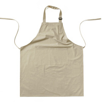 Khaki Waterproof & Oil-Proof Apron - Adjustable Kitchen Apron with Pockets thumbnail
