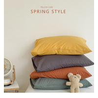 White 100% Cotton Pillowcase Set - Envelope Closure(without pillow core) thumbnail