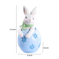 Blue Easter Rabbit Egg Resin Decoration - Charming Festive Gift for Kids' Rooms and Holidays thumbnail