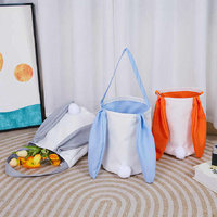 Grey Adorable Easter Bunny Ear Tote Bag - Stylish Rabbit-Themed Candy Bag thumbnail