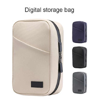 Dark Purple Premium PU Leather Multi-Functional Travel Cable Organizer - Waterproof Digital Storage Pouch thumbnail