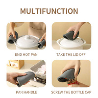 Brown 3 Pcs Premium Silicone Round Heat-Resistant Pad - 20cm Durable Kitchen Pot Mat with Anti-Slip Design thumbnail