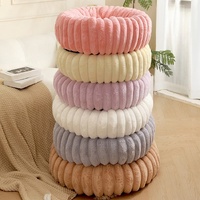 Pink Plush Pet Bed - 40cm Round Dog & Cat Mat, Cozy PP Cotton Filled, Comfortable Pet Supplies thumbnail