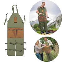 Green And Brown Gardening Leg Apron - Oxford Fabric, Multi-Pocket, Extended Design, 118x45cm, 450g thumbnail