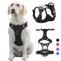 Size M Blue Reflective No-Pull Dog Harness - Adjustable & Durable for Large Breeds, Anti-Escape Design thumbnail