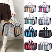 Size L Orange And Grey Foldable Pet Carrier Bag - Lightweight, Breathable, and Spacious for All Seasons thumbnail
