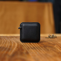 Black Mini Leather Tape Measure - 1.5m/60in - Square Solid Color thumbnail