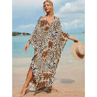 Style 5 Loose Fit Caftan Dress - Resort Style Beach Coverup for Women thumbnail