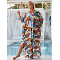 Style 11 Loose Fit Caftan Dress - Resort Style Beach Coverup for Women thumbnail