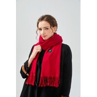 Wine Red Heated Scarf - Electric Warming Scarf, Winter Outdoor Essential (Without power bank) thumbnail