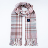 Light Pink Plaid Heated Scarf - Electric Warming Scarf, Winter Outdoor Essential (Without power bank) thumbnail