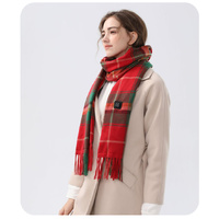 Christmas Plaid Heated Scarf - Electric Warming Scarf, Winter Outdoor Essential (Without power bank) thumbnail