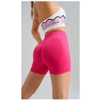 Rose Red Yoga Shorts - Seamless, High Waist, Tummy Control Size S thumbnail