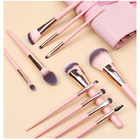 Pink 11 Pcs Makeup Brush Set - Complete Brush Kit with Travel Case thumbnail