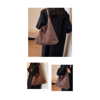 Dark Brown Women's Vintage Bucket Bag - Fashionable Shoulder Bag thumbnail