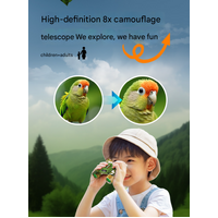 Pinkish White Mini Pocket Binoculars - 8x21 High Power Colorful Binoculars for Kids thumbnail