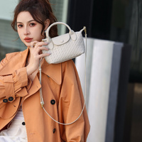 Beige Woven Shoulder Bag - Stylish Dumpling Bag, Simple and Versatile Crossbody for Women thumbnail