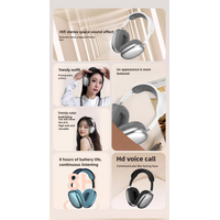 Pink Immersive 3D Audio Headphones - Wireless Over-Ear Comfort, Type-C Charging thumbnail