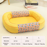 Size M Yellow Cozy Pet Bed for Small Dogs and Cats - Durable & Chew-Resistant Nest for All Seasons thumbnail