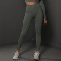 Size M Dark Grey Seamless High-Waisted Yoga Pants for Women - Lift Workout Leggings for Running, Gym, and Fitness thumbnail