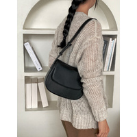 Brown Women's Vintage Flap Shoulder Bag Solid Color Summer Fashion Large Capacity Tote Minimalist Underarm Commuter Bag thumbnail