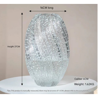 Maltose Vase Luminous INS-Style Glass Vase Modern Minimalist Hydroponic Flower Holder Creative Desktop Decorative Floral Arrangement thumbnail