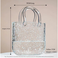 Large Tote Bubble Bag Luminous INS-Style Glass Vase Modern Minimalist Hydroponic Flower Holder Creative Desktop Decorative Floral Arrangement thumbnail