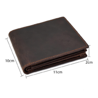 Dark Brown Men's Vintage Wallet Multi-Card Slots Large Capacity Coin Purse Casual Clutch Bag for Everyday Use thumbnail