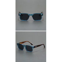 Blue And Brown Trendy Oversized Lightweight Blue Light Blocking Sunglasses for Men - Anti-Fog, Photochromic, and UV Protection thumbnail