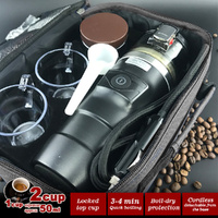 12V Car Espresso Moka Coffee Maker Set Espresso In Car Coffee Machine With 2Cups thumbnail