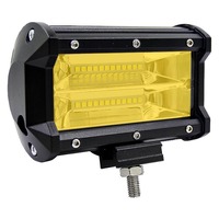 2x 5inch Flood LED Light Bar Offroad Boat Work Driving Fog Lamp Truck Yellow thumbnail