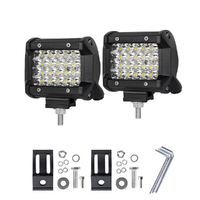 Pair 4 inch Spot LED Work Light Bar Philips Quad Row 4WD 4X4 Car Reverse Driving thumbnail