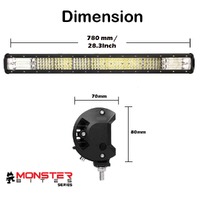 28 inch Philips LED Light Bar Quad Row Combo Beam 4x4 Work Driving Lamp 4wd thumbnail