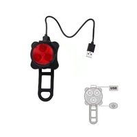 Waterproof Bicycle Bike Lights Front Rear Tail Light Lamp USB Rechargeable IPX4 thumbnail