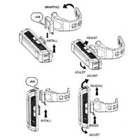 Set USB Rechargeable LED Bike Front Light headlight lamp Bar rear Tail Wide Beam thumbnail