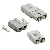 Pair Anderson Style Plug connector 50AMP Caravan Trailer Solar 6AWG GREY AU thumbnail