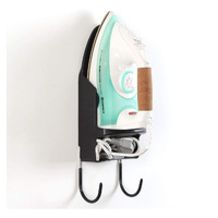 Wall Mounted Iron and Board Holder - Black thumbnail