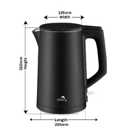 1.0L Black Stainless Steel Kettle thumbnail